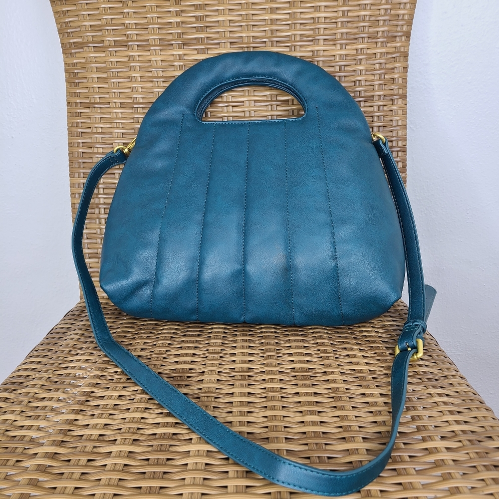 Fawn Designs The Quilted Handbag Crossbody Shoulder Bag Boho Teal Matte